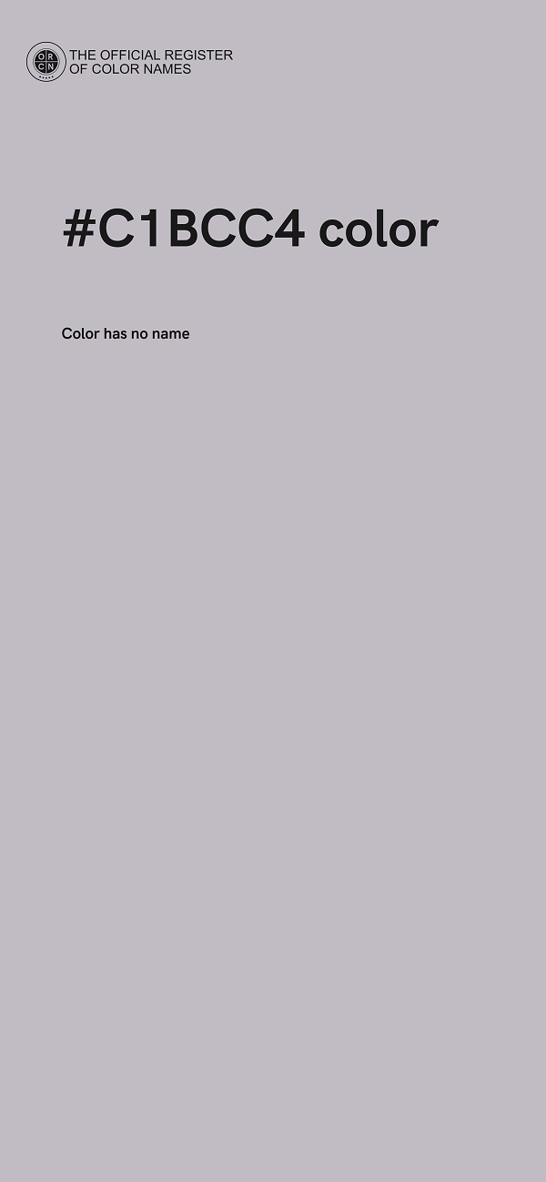 #C1BCC4 color image