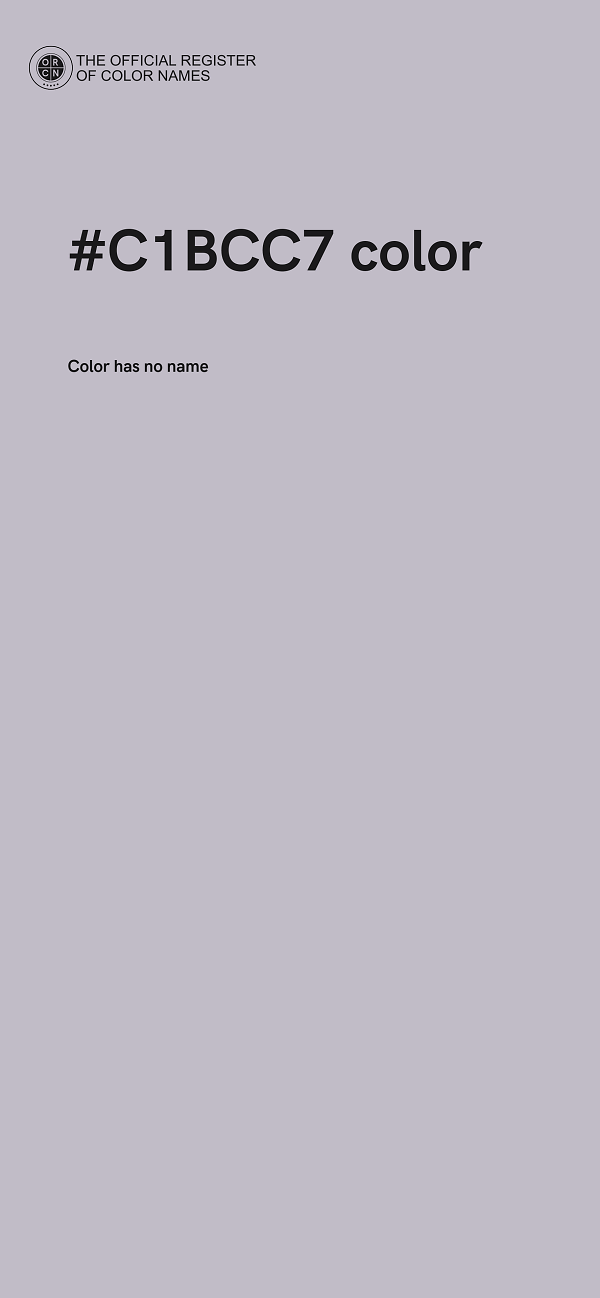 #C1BCC7 color image