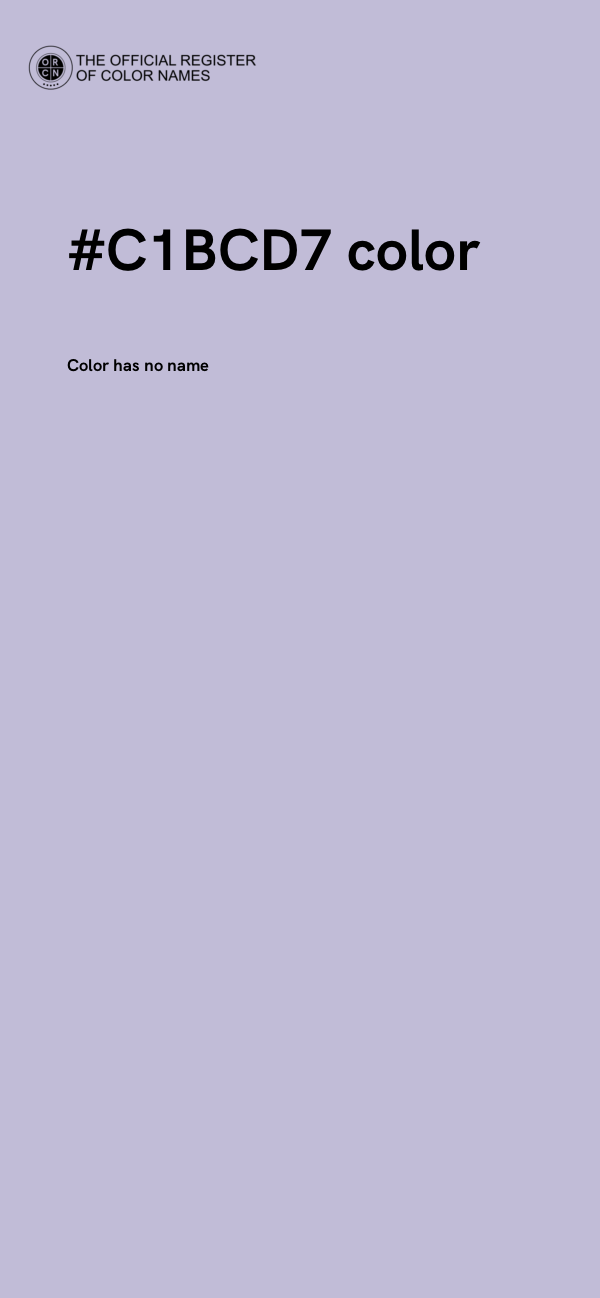 #C1BCD7 color image