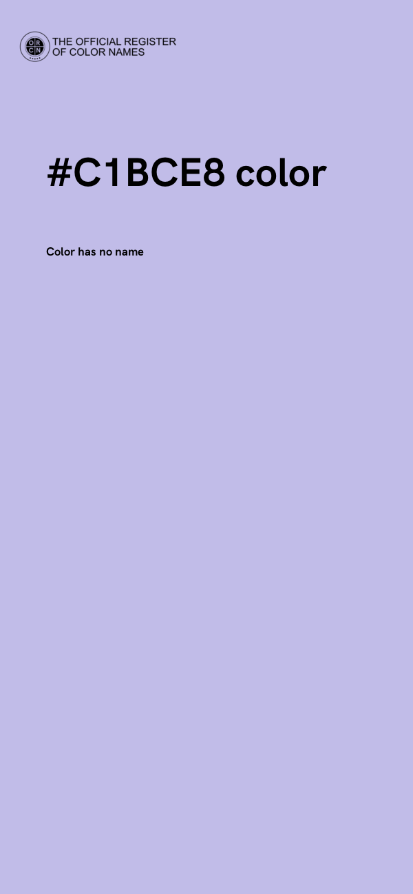 #C1BCE8 color image
