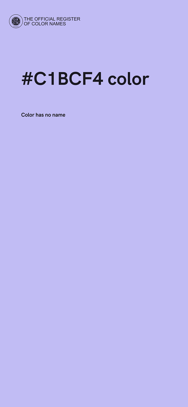 #C1BCF4 color image