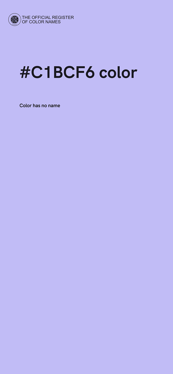 #C1BCF6 color image