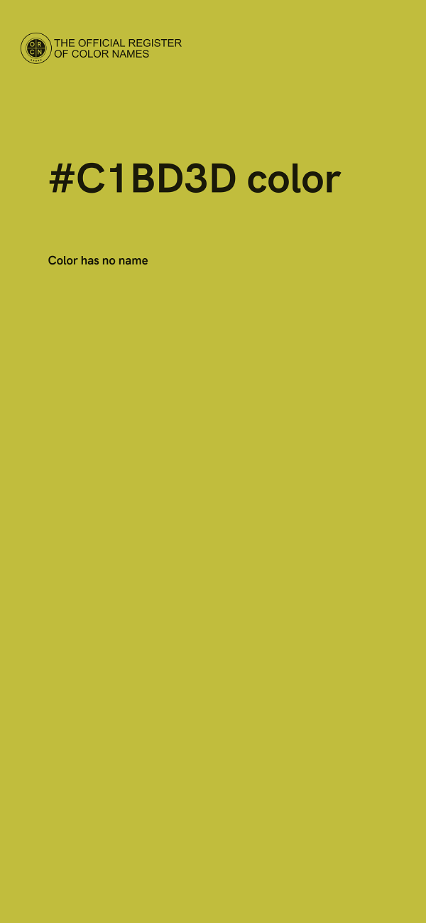 #C1BD3D color image
