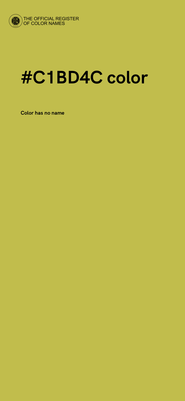 #C1BD4C color image