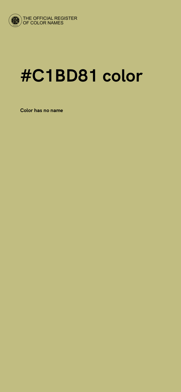 #C1BD81 color image