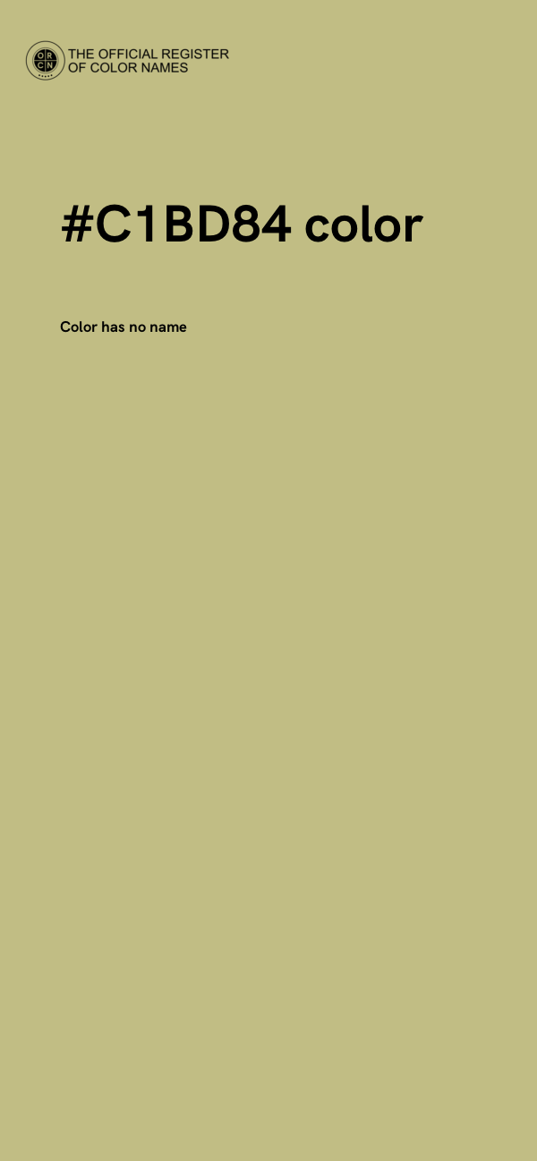 #C1BD84 color image