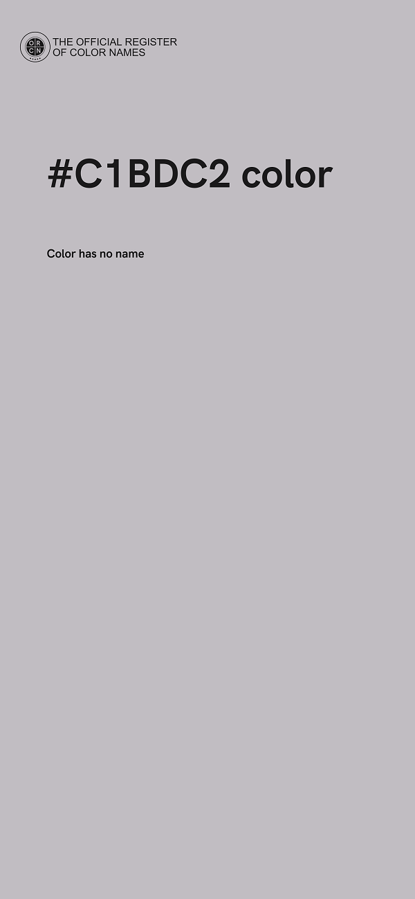 #C1BDC2 color image
