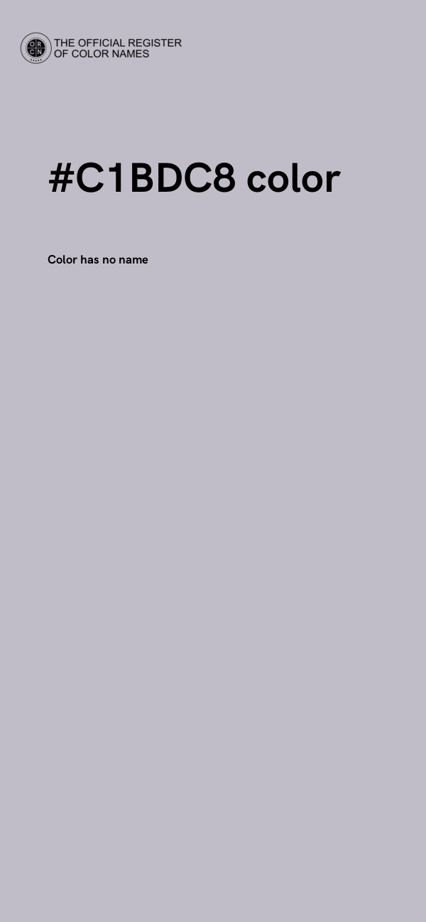 #C1BDC8 color image