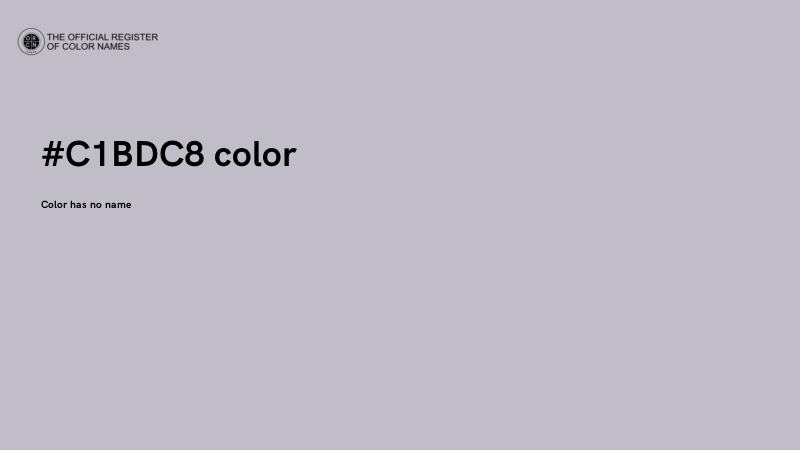 #C1BDC8 color image