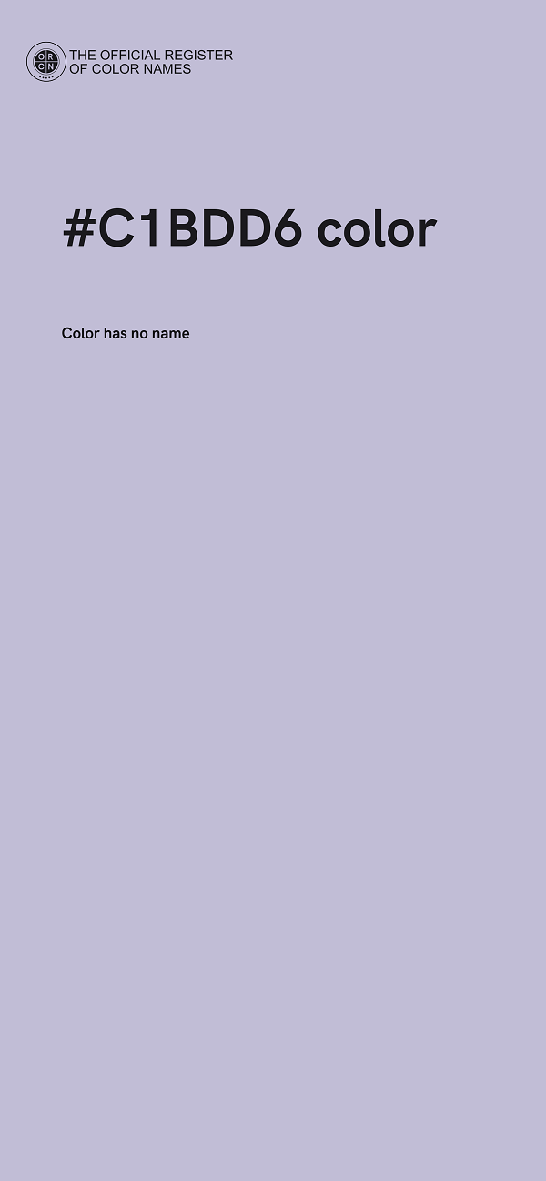 #C1BDD6 color image