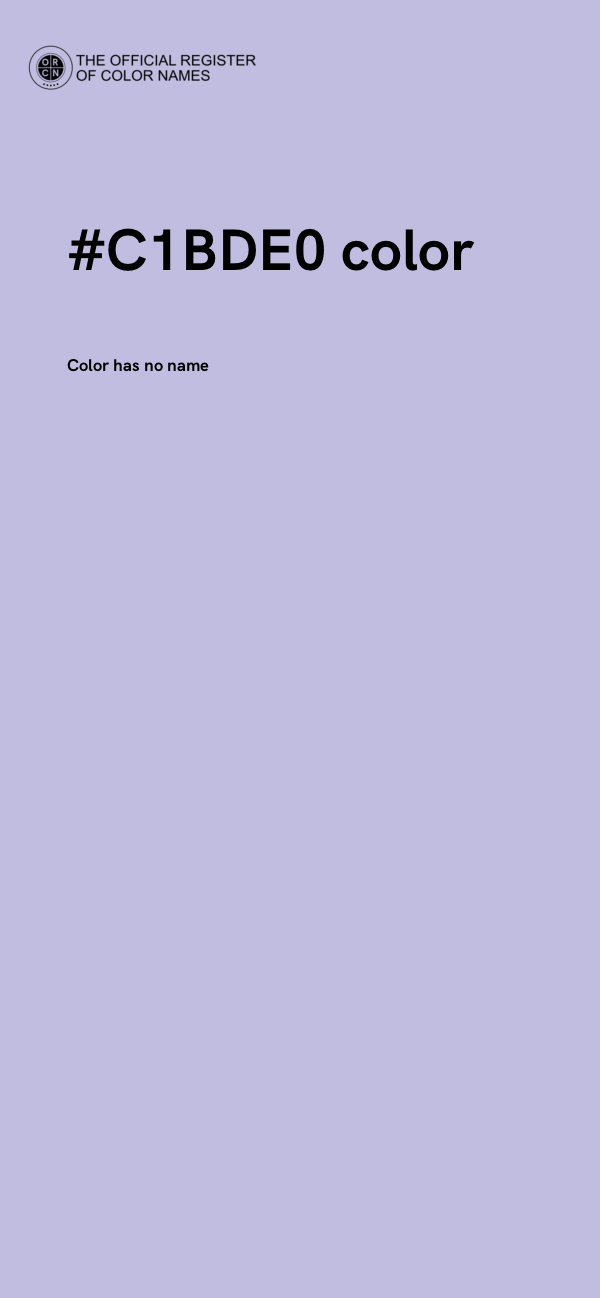 #C1BDE0 color image