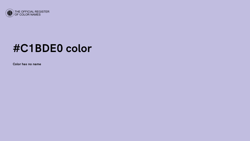 #C1BDE0 color image