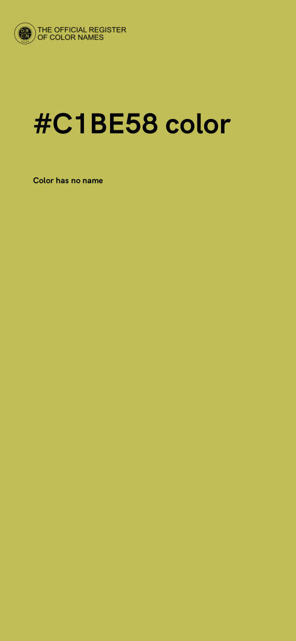 #C1BE58 color image