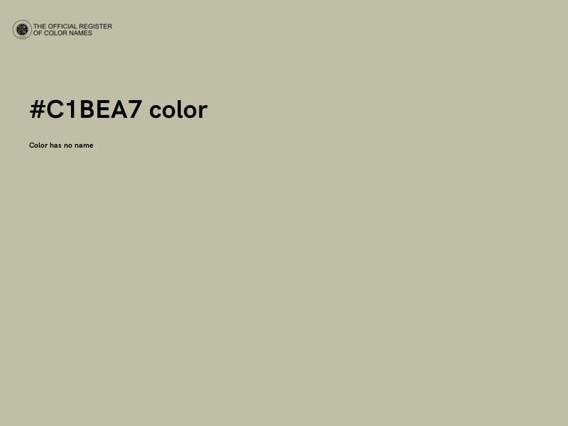 #C1BEA7 color image