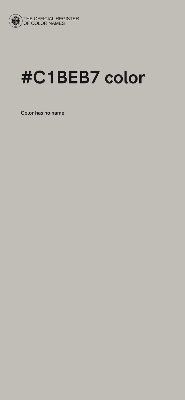 #C1BEB7 color image