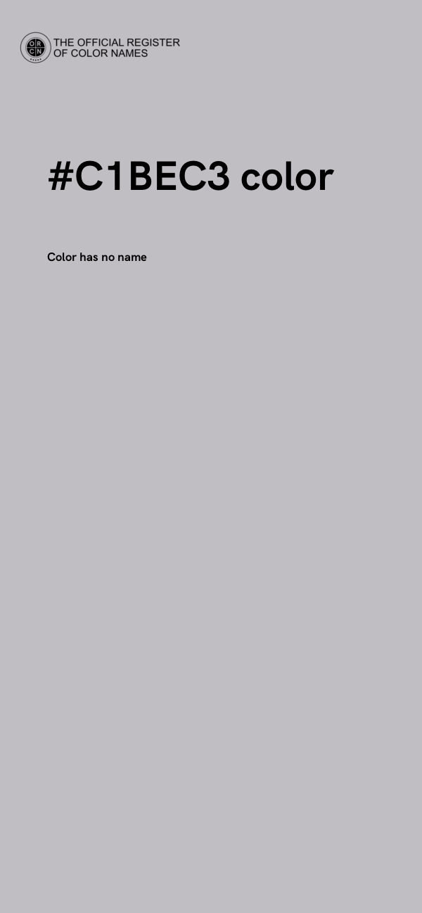 #C1BEC3 color image
