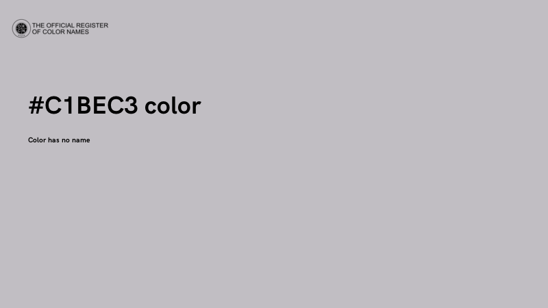 #C1BEC3 color image