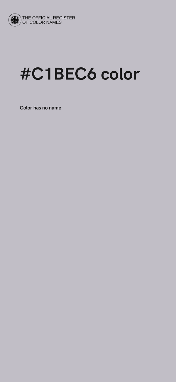 #C1BEC6 color image