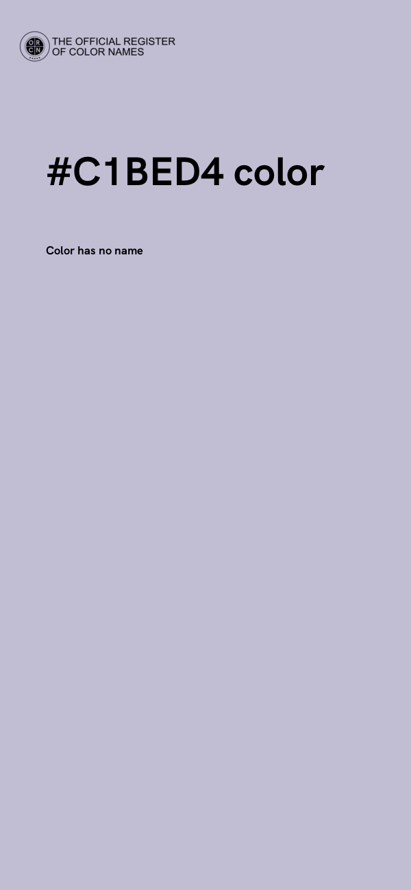 #C1BED4 color image