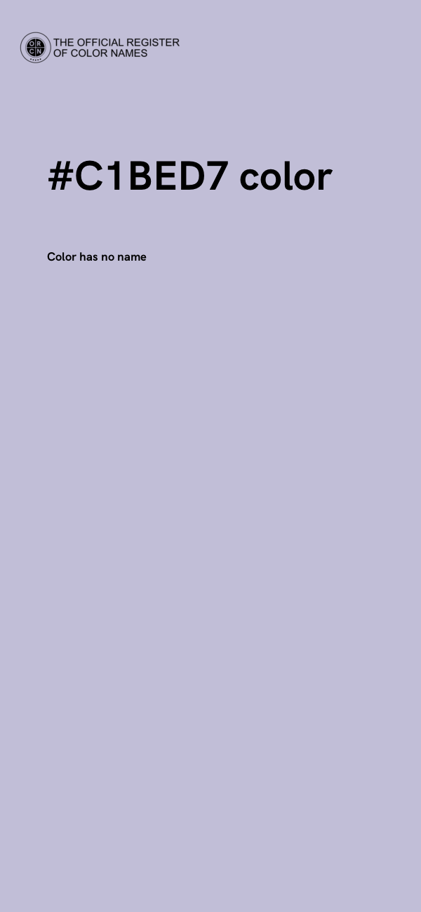 #C1BED7 color image