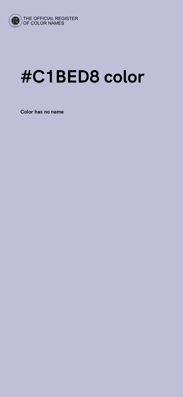 #C1BED8 color image