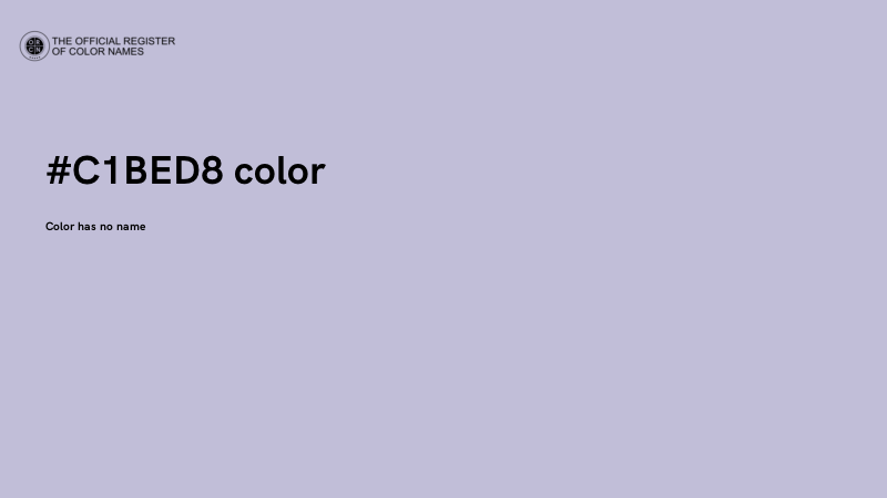 #C1BED8 color image