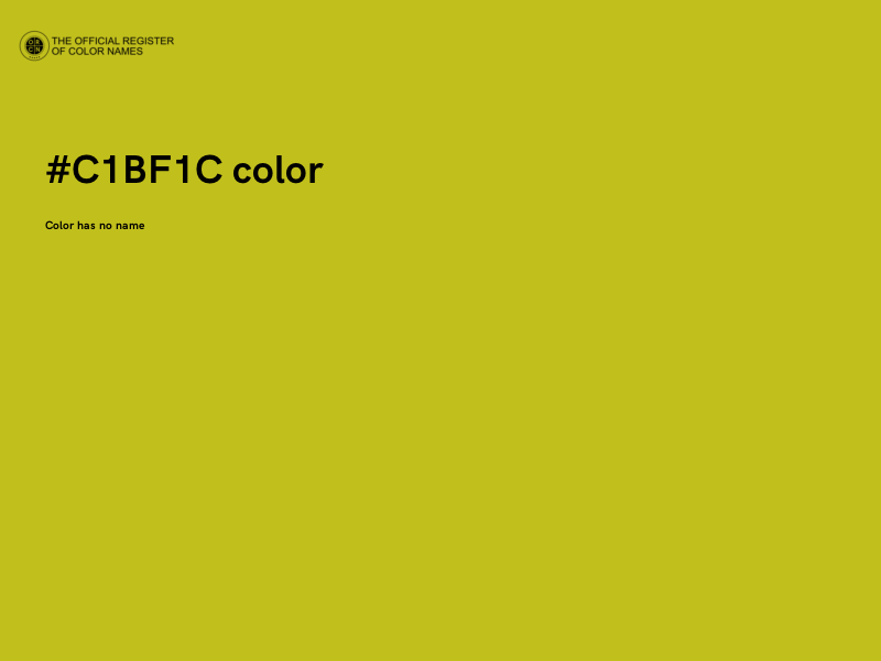 #C1BF1C color image