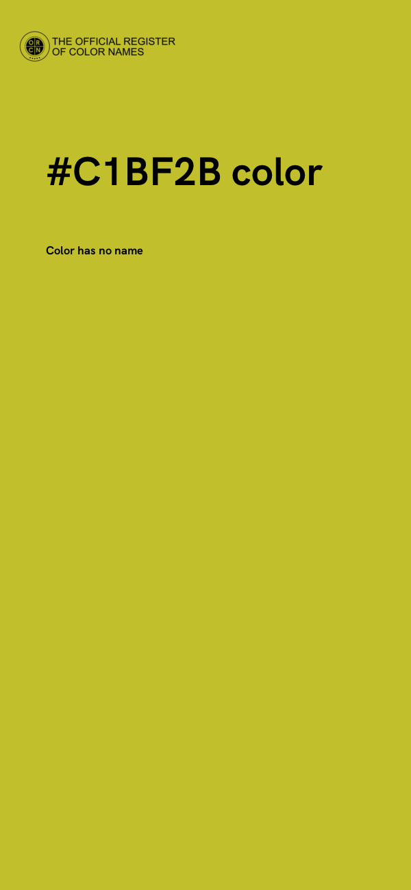 #C1BF2B color image