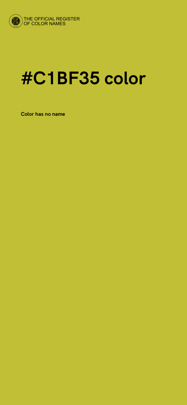 #C1BF35 color image