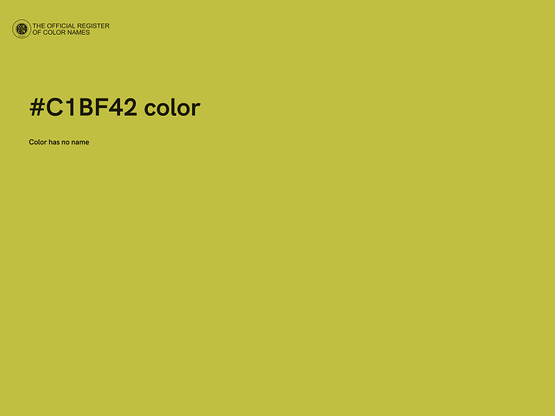 #C1BF42 color image