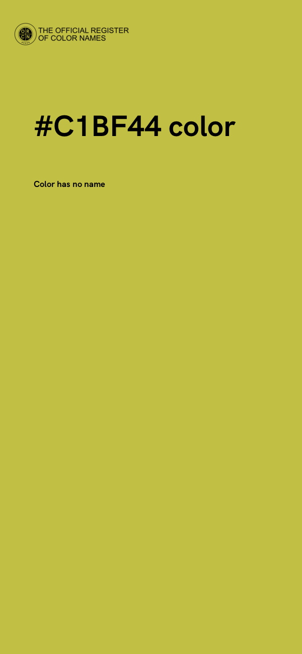 #C1BF44 color image