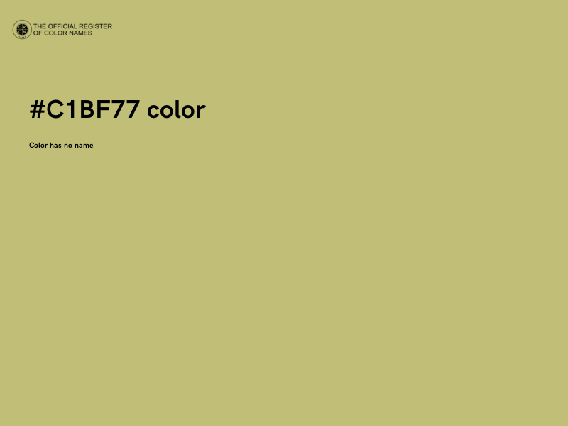#C1BF77 color image