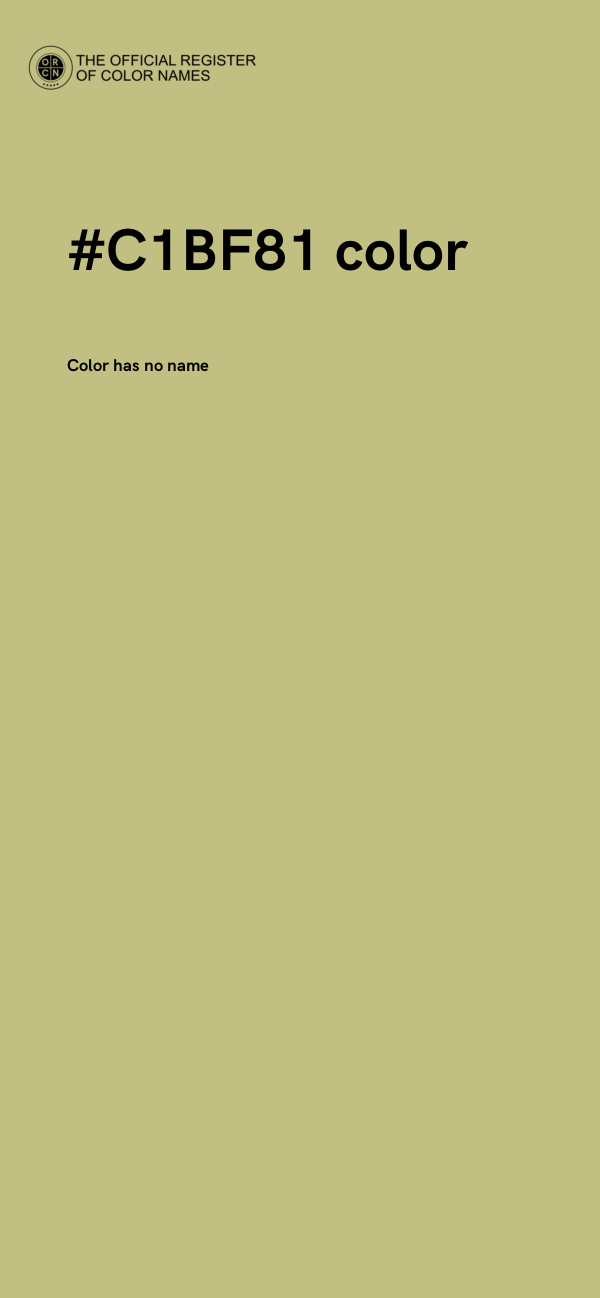 #C1BF81 color image