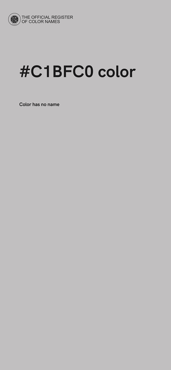 #C1BFC0 color image
