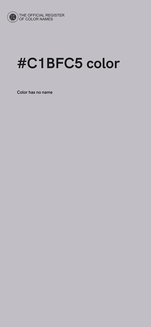 #C1BFC5 color image