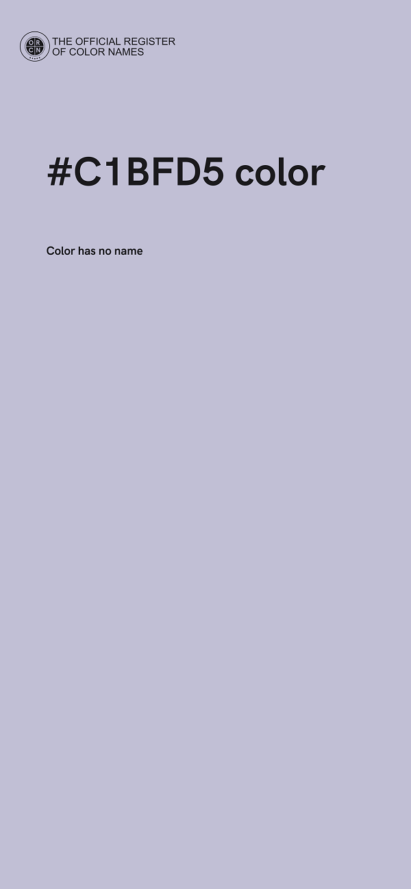 #C1BFD5 color image