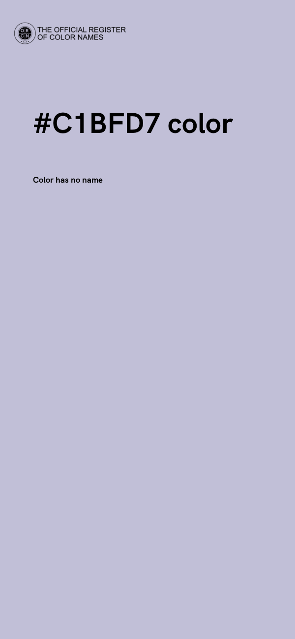 #C1BFD7 color image