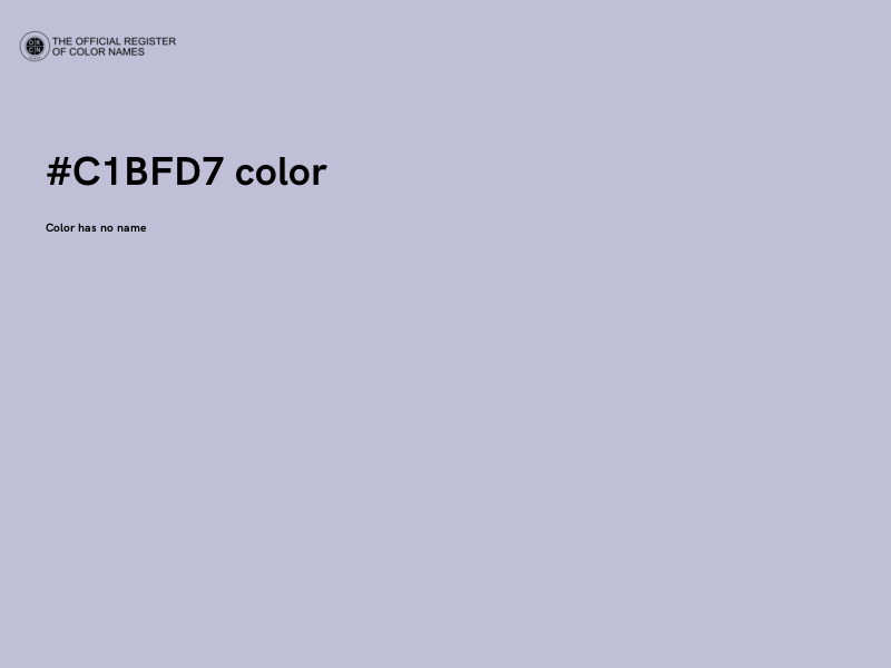 #C1BFD7 color image