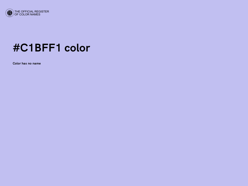 #C1BFF1 color image