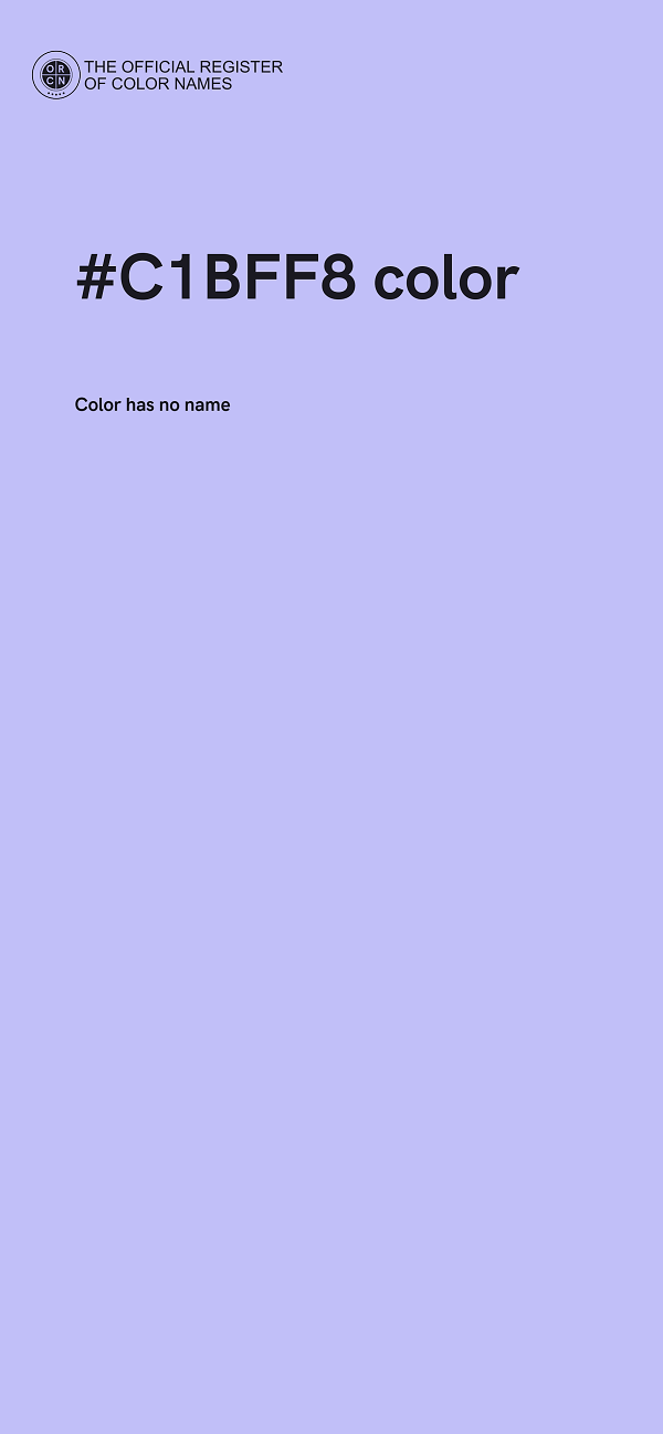 #C1BFF8 color image