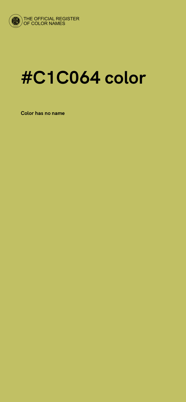 #C1C064 color image