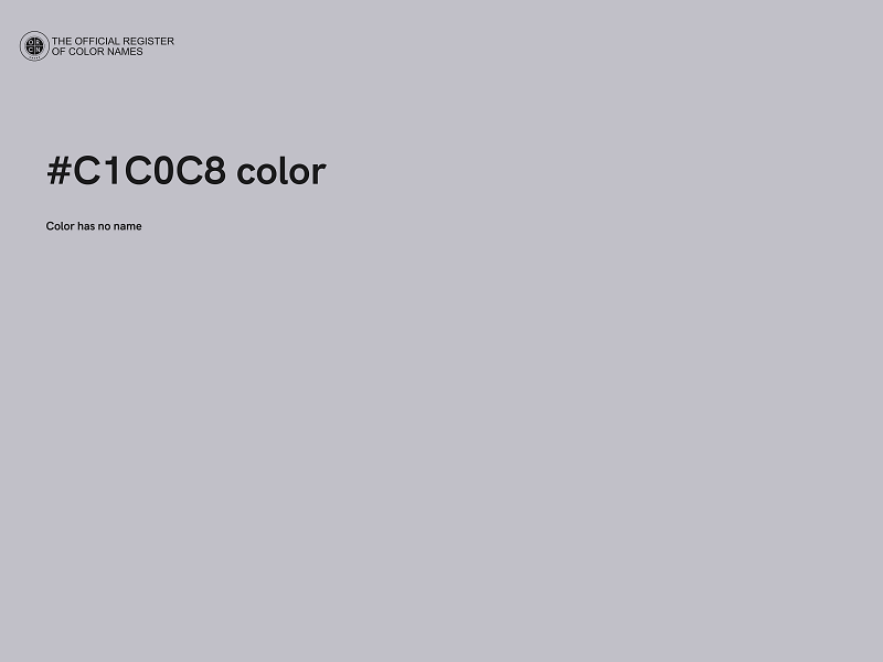 #C1C0C8 color image