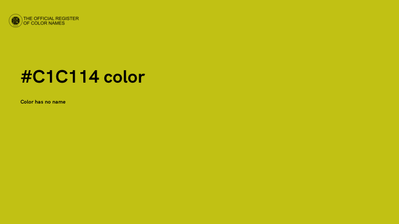 #C1C114 color image