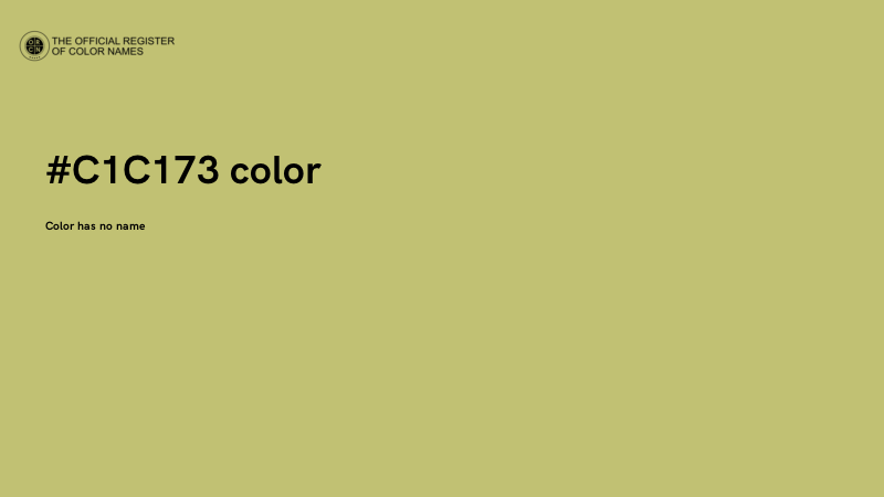 #C1C173 color image