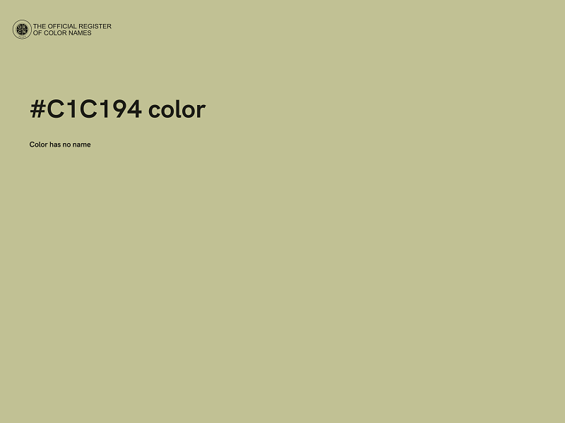 #C1C194 color image