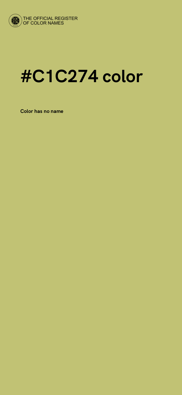 #C1C274 color image