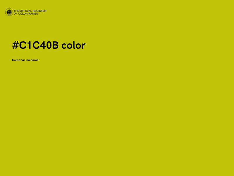 #C1C40B color image