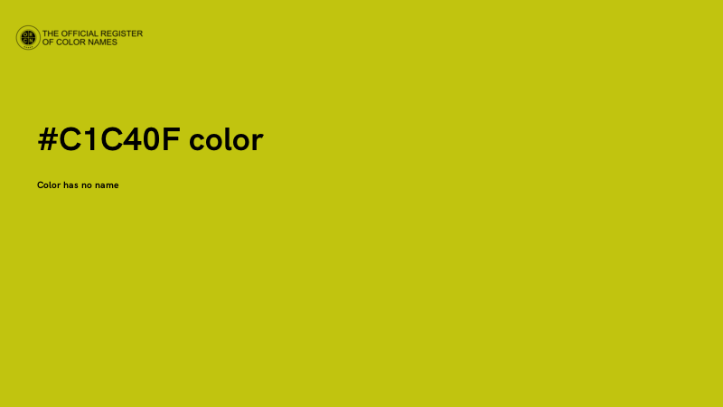 #C1C40F color image