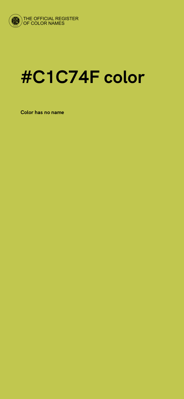 #C1C74F color image