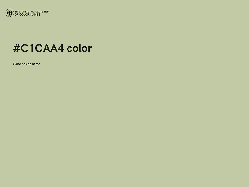 #C1CAA4 color image